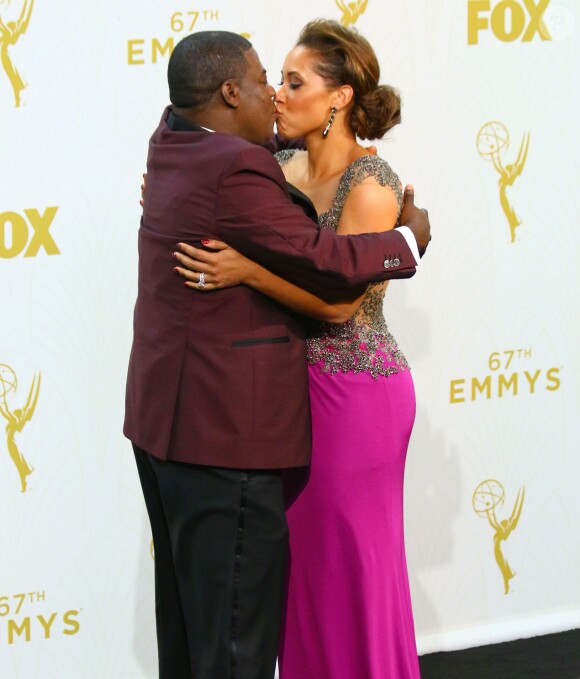 Tracy Morgan et sa femme Megan Wollover lors de la cérémonie des 67e Emmy Awards à Los Angeles le 20 septembre 2015.