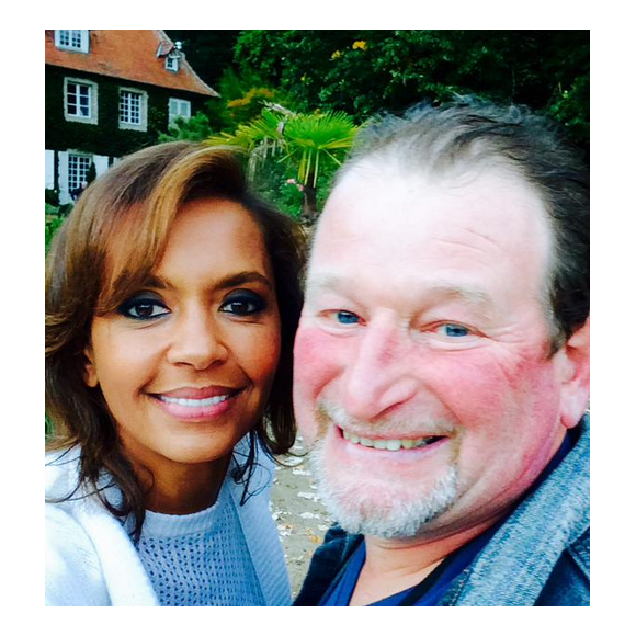 Karine Le Marchand a pris la pose avec François de L'amour est dans le pré 9. Septembre 2015.