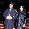 Daniel Balavoine et sa compagne Corinne, aux Victoires de la musique, à Paris, le 24 novembre 1985