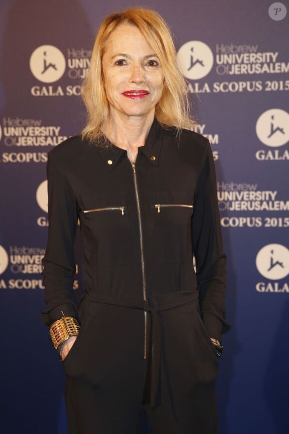 Laure Adler - Patrick Drahi se voit décerner le Prix Scopus au cours du Gala éponyme le 18 mars 2015 à Paris