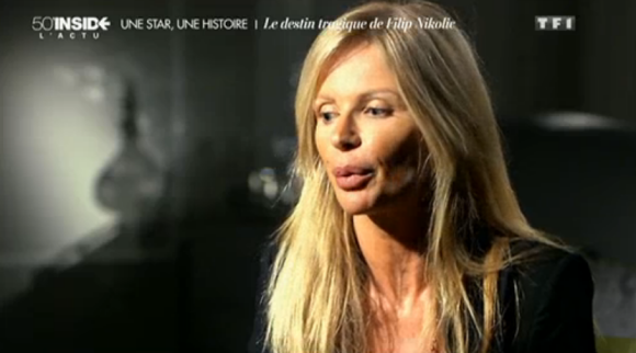 Valérie Bourdin, compagne de Filip Nikolic. "50 min Inside" sur TF1, le 2 janvier 2016.