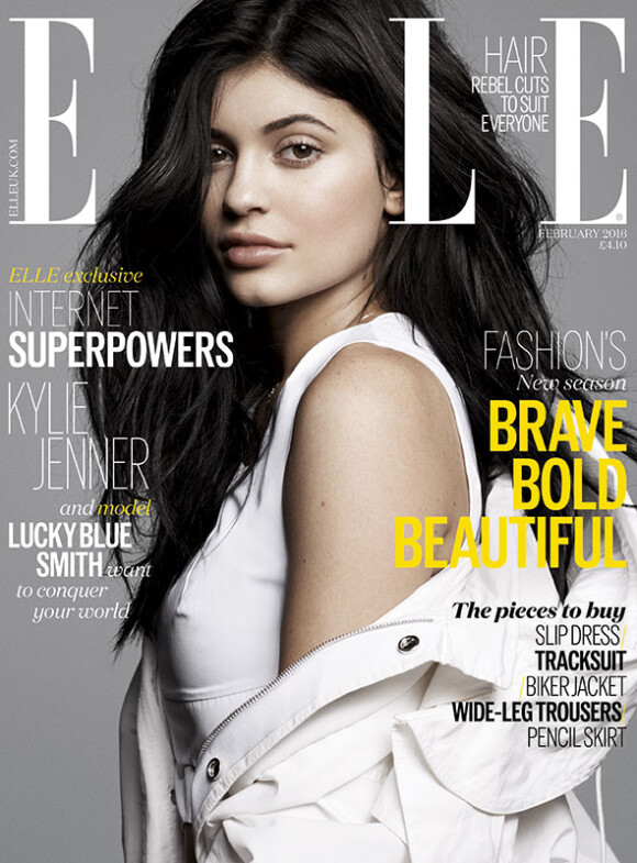Kylie Jenner photographiée par Jan Welters pour l'édition britannique d'ELLE. Numéro de février 2016.