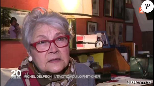 Christiane Vauquelin, la Laurette du chanteur, rend hommage à Michel Delpech - JT de France 2, dimanche 3 janvier 2015.