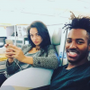 Photo de DJ Ruckus et Shanina Shaik en avion pour Dubäi publiée le 29 décembre 2015.
