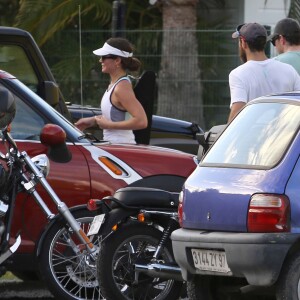 Pippa Middleton photographiée à Saint-Barthélemy le 3 janvier 2016 à l'occasion d'une partie de tennis avec son frère James et des amis.