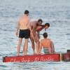 Exclusif - Pippa Middleton, son frère James Middleton et des amis en vacances à Saint-Barthélemy sur la célèbre plage de l'Eden Rock le 22 août 2015
