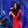 Exclusif - Anggun, lors de l'enregistrement de l'émission Du côté de chez Dave, le 9 décembre 2015 pour une diffusion le 10 janvier sur France 3.