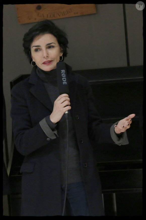 Exclusif - Rachida Dati, maire du 7ème arrondissement, assiste à la cérémonie de présentation des voeux au Lycée Polyvalent Privé Albert de Mun à Paris le 5 janvier 2016. ©Alain Guizard/Bestimage