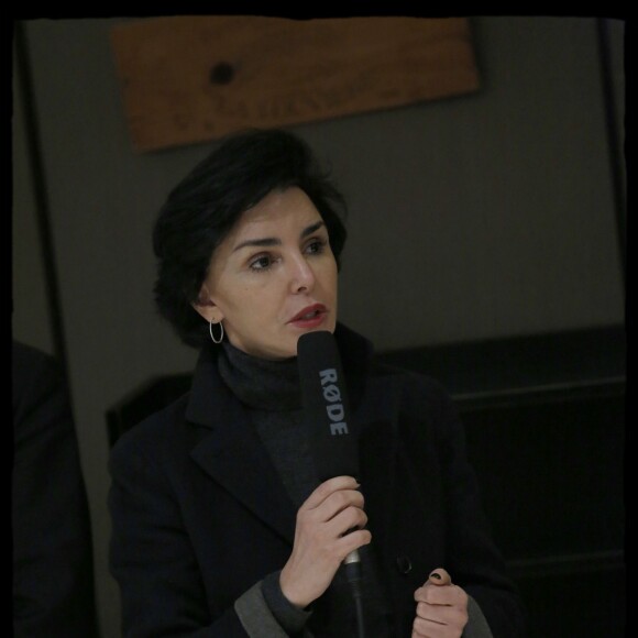 Exclusif - Rachida Dati, maire du 7ème arrondissement, assiste à la cérémonie de présentation des voeux au Lycée Polyvalent Privé Albert de Mun à Paris le 5 janvier 2016. ©Alain Guizard/Bestimage