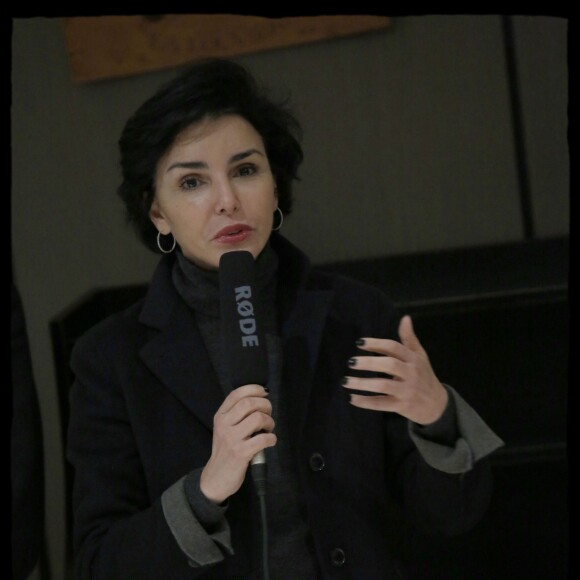 Exclusif - Rachida Dati, maire du 7ème arrondissement, assiste à la cérémonie de présentation des voeux au Lycée Polyvalent Privé Albert de Mun à Paris le 5 janvier 2016. ©Alain Guizard/Bestimage