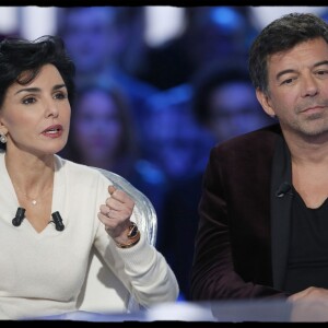 Exclusif - Rachida Dati et Stéphane Plaza. Aubervilliers, le 7 janvier 2016 : enregistrement au studio 102 de "Salut les Terriens", l'émission de Thierry Ardisson, qui sera diffusée le 9 janvier sur Canal+. ©Alain Guizard/Bestimage