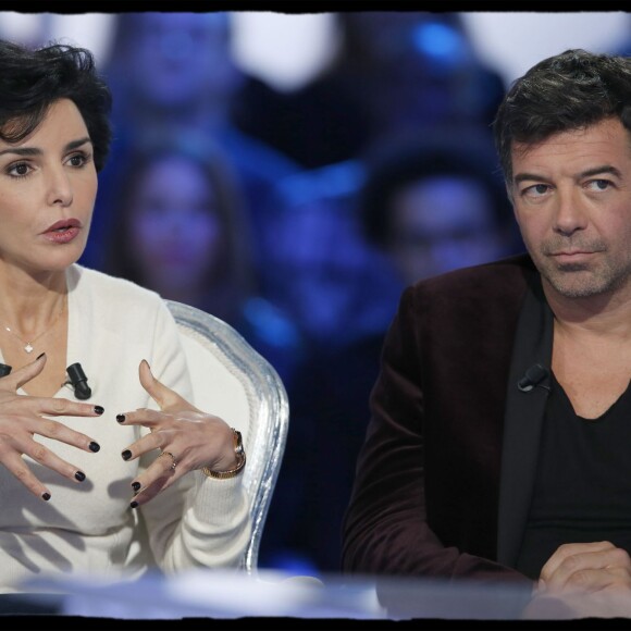Exclusif - Rachida Dati et Stéphane Plaza. Aubervilliers, le 7 janvier 2016 : enregistrement au studio 102 de "Salut les Terriens", l'émission de Thierry Ardisson, qui sera diffusée le 9 janvier sur Canal+. ©Alain Guizard/Bestimage