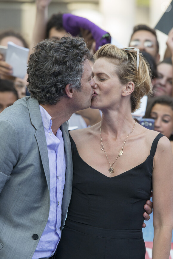 Mark Ruffalo et sa femme Sunrise Coigney au Festival du film 2015 de Giffoni en Italie, le 18 juillet 2015