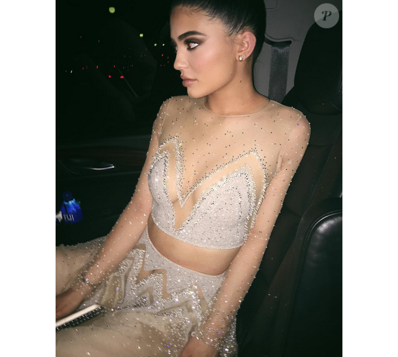 Kylie Jenner avant l'after-party des Golden Globes. Photo postée sur Instagram, le 11 janvier 2016.