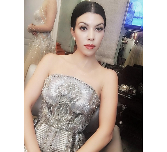Kourtney Kardashian avant l'after-party des Golden Globes. Photo postée sur Instagram, le 11 janvier 2016.