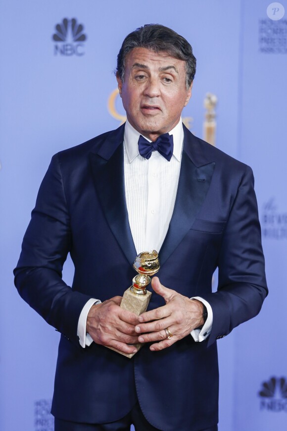 Sylvester Stallone - Press Room lors de la 73e cérémonie annuelle des Golden Globe Awards à Beverly Hills, le 10 janvier 2016. © Olivier Borde/Bestimage