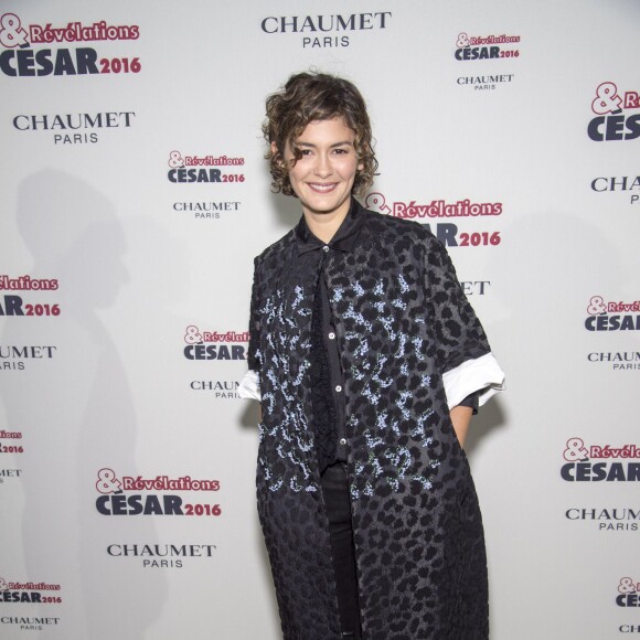 Audrey Tautou - Soirée des Révélations César 2016 dans les salons de la maison Chaumet place Vendôme à Paris, le 11 janvier 2016.