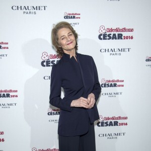 Charlotte Rampling - Soirée des Révélations César 2016 dans les salons de la maison Chaumet place Vendôme à Paris, le 11 janvier 2016.