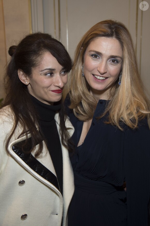 Rachida Brakni et Julie Gayet - Soirée des Révélations César 2016 dans les salons de la maison Chaumet place Vendôme à Paris, le 11 janvier 2016.