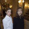 Diane Rouxel et Isabelle Huppert - Soirée des Révélations César 2016 dans les salons de la maison Chaumet place Vendôme à Paris, le 11 janvier 2016.