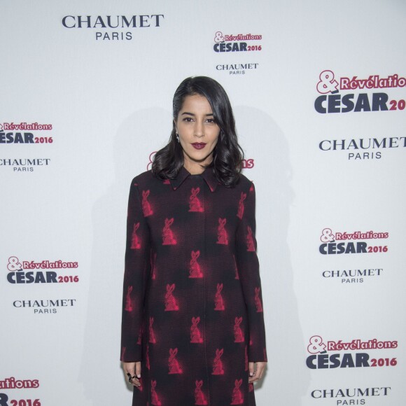 Leïla Bekhti - Soirée des Révélations César 2016 dans les salons de la maison Chaumet place Vendôme à Paris, le 11 janvier 2016.