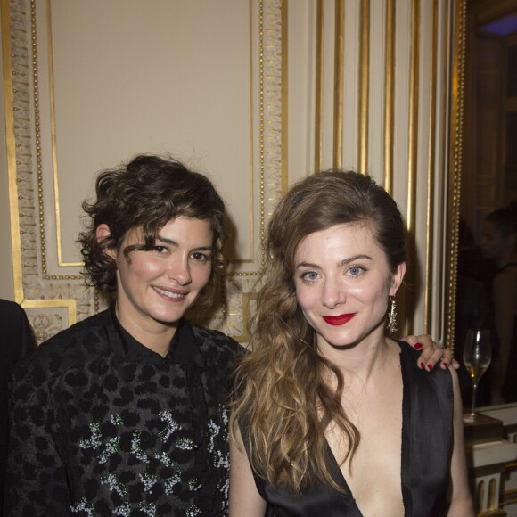 Audrey Tautou et Sarah Suco - Soirée des Révélations César 2016 dans les salons de la maison Chaumet place Vendôme à Paris, le 11 janvier 2016.