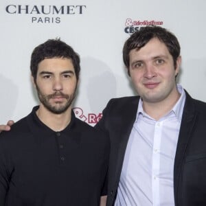 Tahar Rahim et Karim Leklou - Soirée des Révélations César 2016 dans les salons de la maison Chaumet place Vendôme à Paris, le 11 janvier 2016.