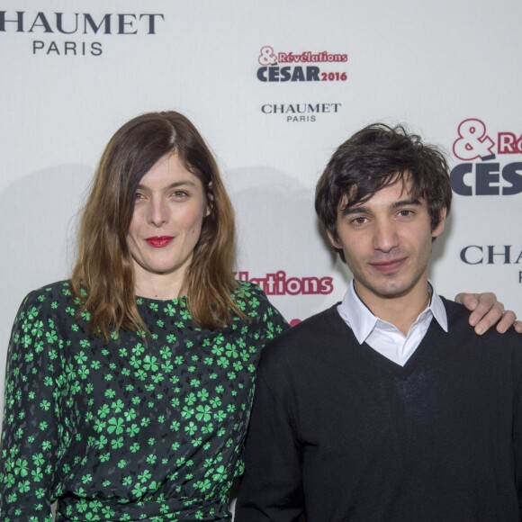 Valérie Donzelli et Aurélien Gabrielli - Soirée des Révélations César 2016 dans les salons de la maison Chaumet place Vendôme à Paris, le 11 janvier 2016.