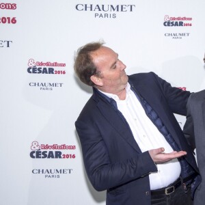 Xavier Beauvois et Rod Paradot - Soirée des Révélations César 2016 dans les salons de la maison Chaumet place Vendôme à Paris, le 11 janvier 2016.