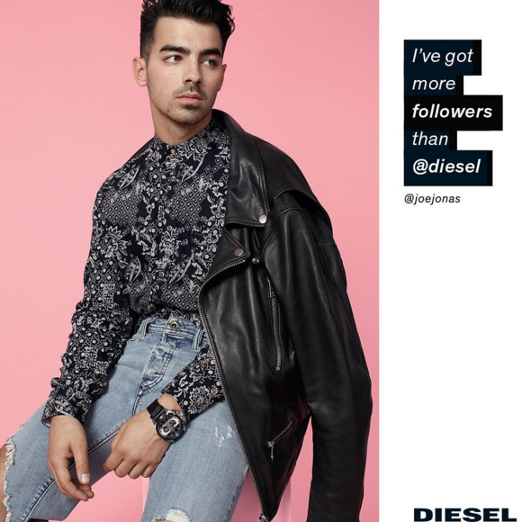 Joe Jonas pour la campagne printemps-été 2016 de la marque Diesel.