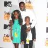 Kevin Hart et ses enfants Heaven et Hendrix - Press Room des "MTV Movie Awards 2015" à Los Angeles, le 12 avril 2015