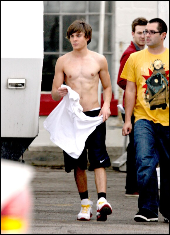 Exclu - Zac Efron sur le tournage de HSM 3, le 25 avril 2008 dans l'Utah