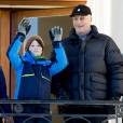 La princesse Ingrid Alexandra, Maud Angelica Behn, le roi Harald - La famille royale de Norvège participe aux activités de sports d'hiver organisées devant le palais royal lors des festivités pour le 25ème anniversaire de règne du roi Harald de Norvège à Oslo, le 17 janvier 2016. 17/01/2016 - Oslo