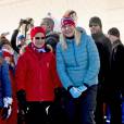 La reine Sonja et la princesse Mette-Marit - La famille royale de Norvège participe aux activités de sports d'hiver organisées devant le palais royal lors des festivités pour le 25ème anniversaire de règne du roi Harald de Norvège à Oslo, le 17 janvier 2016. 17/01/2016 - Oslo