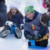 La princesse Ingrid Alexandra et son frère le prince Sverre Magnus - La famille royale de Norvège participe aux activités de sports d'hiver organisées devant le palais royal lors des festivités pour le 25ème anniversaire de règne du roi Harald de Norvège à Oslo, le 17 janvier 2016. 17/01/2016 - Oslo
