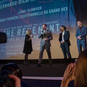 Exclusif - Leonardo DiCaprio , Alejandro Gonzalez Inarritu, Will Poulter - Avant-première du film "The Revenant" au Grand Rex à Paris, le 18 janvier 2016.