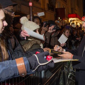 Exclusif - Leonardo DiCaprio arrive à l'avant-première du film "The Revenant" au Grand Rex à Paris, le 18 janvier 2016.