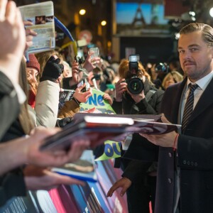 Exclusif - Leonardo DiCaprio arrive à l'avant-première du film "The Revenant" au Grand Rex à Paris, le 18 janvier 2016.