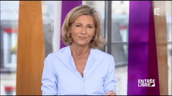 Claire Chazal fait ses débuts sur France 5 dans Entrée libre, le lundi 18 janvier 2016.