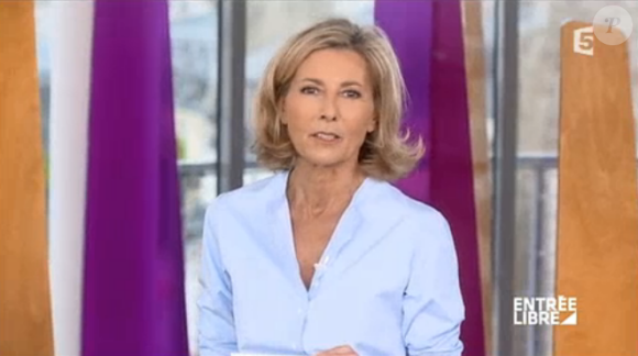 Claire Chazal, dans Entrée libre, sur France 5, le lundi 18 janvier 2016.