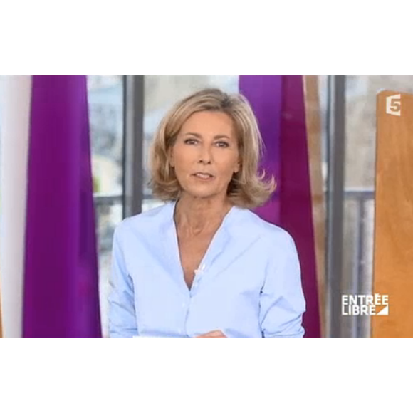 Claire Chazal, dans Entrée libre, sur France 5, le lundi 18 janvier 2016.