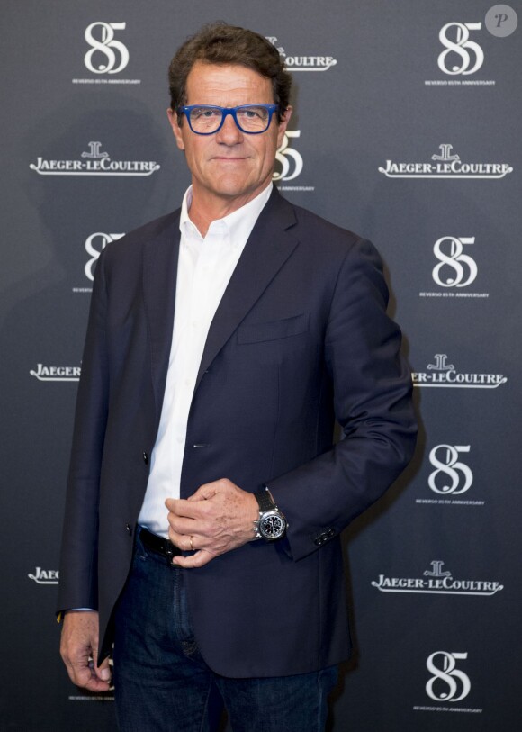 Fabio Capello - Photocall du 85ème anniversaire de la montre Jaeger-LeCoultre Reverso à Genève le 18 janvier 201