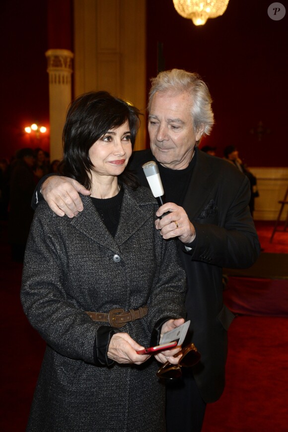 Pierre Arditi et sa femme Evelyne Bouix lors des Rencontres du Théâtre Privé le 19 janvier 2016 au Théâtre de Paris à Paris