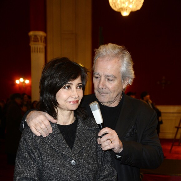 Pierre Arditi et sa femme Evelyne Bouix lors des Rencontres du Théâtre Privé le 19 janvier 2016 au Théâtre de Paris à Paris