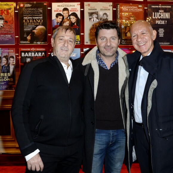 Michel Lumbroso, Philippe Lellouche et Dominique Bergin lors des Rencontres du Théâtre Privé le 19 janvier 2016 au Théâtre de Paris à Paris