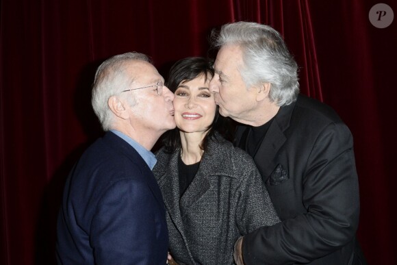 Bernard Murat, Evelyne Bouix et son mari Pierre Arditi lors des Rencontres du Théâtre Privé le 19 janvier 2016 au Théâtre de Paris à Paris