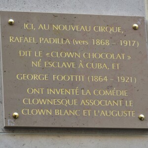 Exclusif - Inauguration de la plaque commémorative pour Rafael Padilla (dit Le clown chocolat) à Paris. Le 20 janvier 2016 © Giancarlo Gorassini / Bestimage  No Web No Blog pour Belgique et Suisse20/01/2016 - Paris