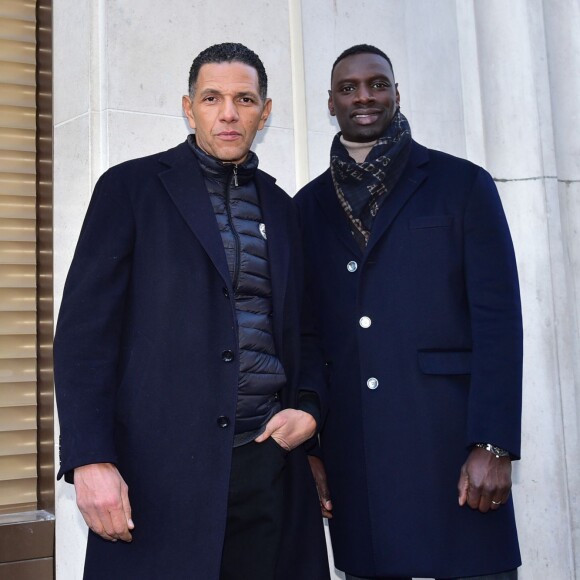 Exclusif - Roschdy Zem et Omar Sy ont inauguré la plaque commémorative pour Rafael Padilla (dit Le clown chocolat) à Paris le 20 janvier 2016