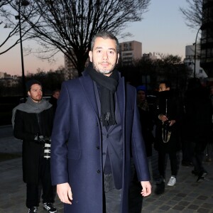 Ali Baddou - Défilé Louis Vuitton (collection homme automne-hiver 2016-2017) à la serre du parc André-Citroën. Paris, le 21 janvier 2016.