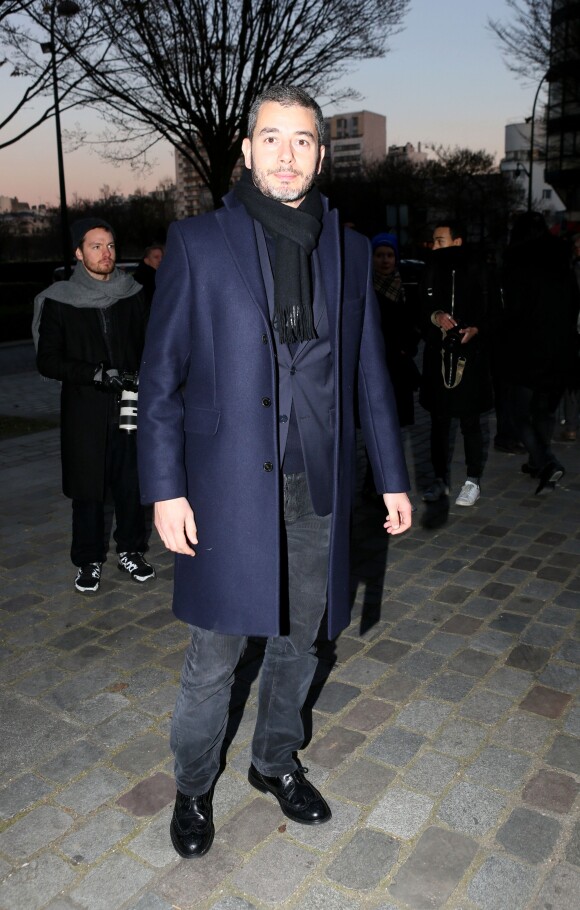 Ali Baddou - Défilé Louis Vuitton (collection homme automne-hiver 2016-2017) à la serre du parc André-Citroën. Paris, le 21 janvier 2016.